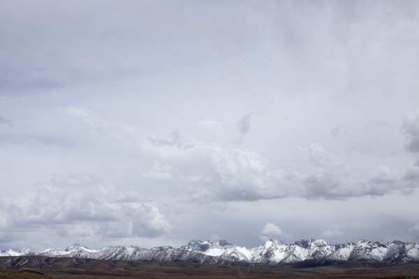 Landscape along the road from Xining to Yushu in Qinghai province. (Giulia Marchi/For The Washington Post) 