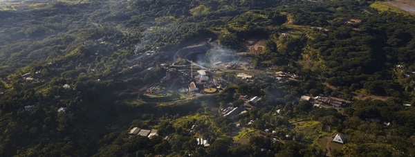 An aerial view of the Vatukoula Gold Mine outside Tavua.